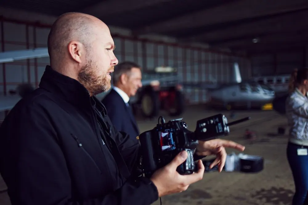 Martin and Louise behind the camera